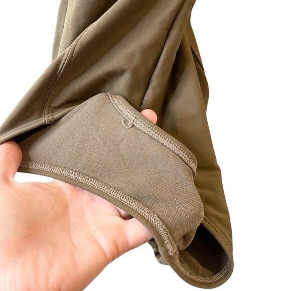 LOLE Brown Nylon Stretch 1-pc Swimsuit Womens sz S Criss Cross Back Modest Cut - Picture 5 of 7